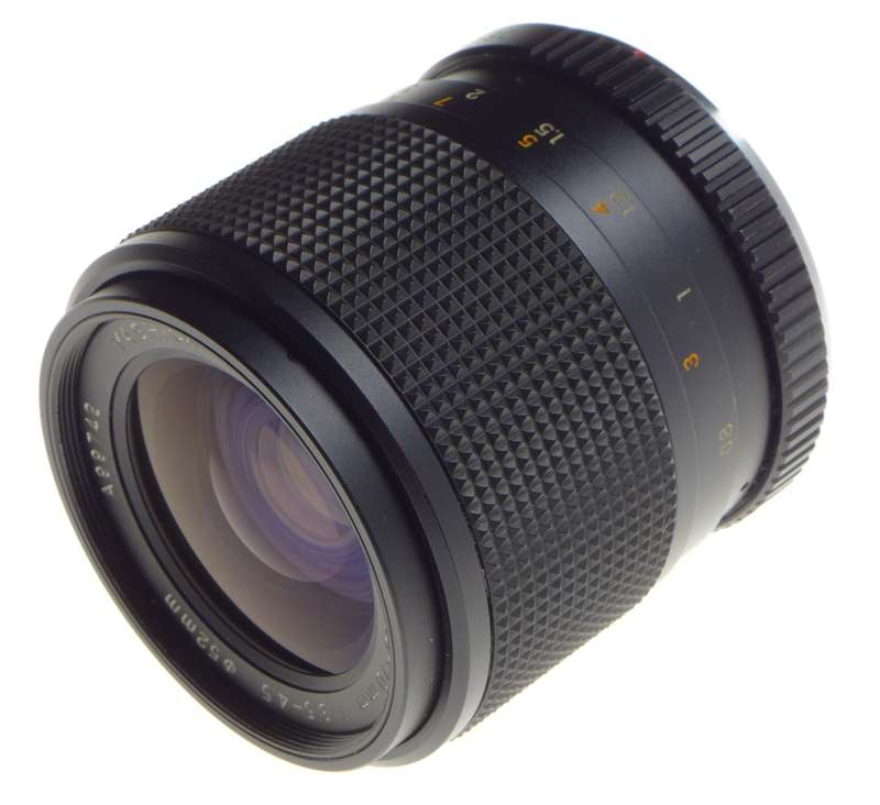 YASHICA Lens MC Zoom 35-70mm 1:3.5-4.5 Hood and caps SLR Vintage lens