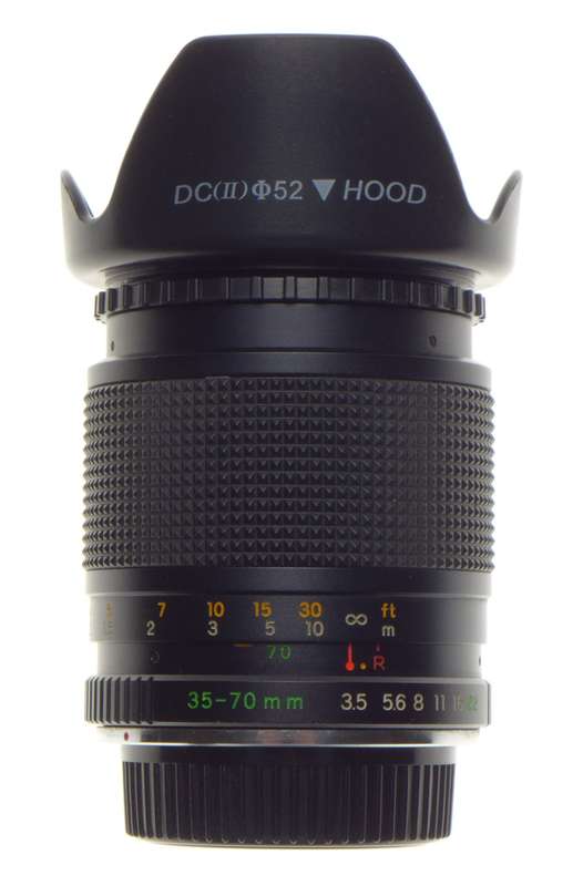 YASHICA Lens MC Zoom 35-70mm 1:3.5-4.5 Hood and caps SLR Vintage lens