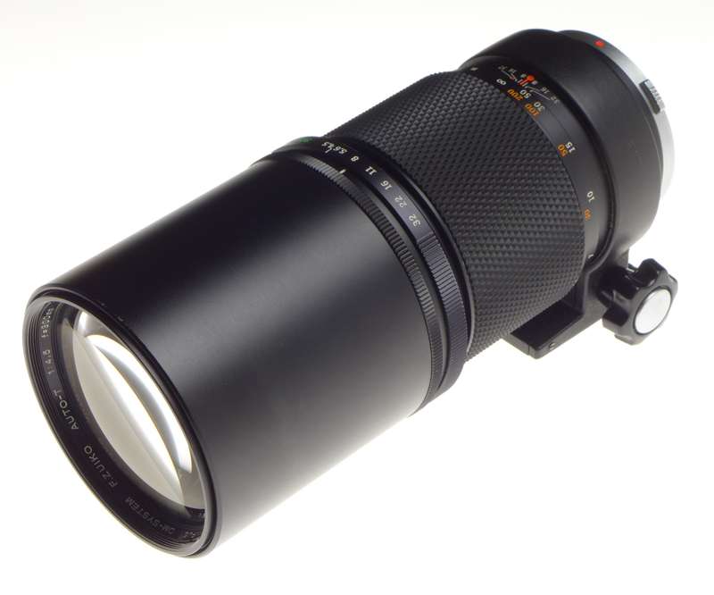 Olympus OM-System Auto-S 1:4.5 f=300mm Zuiko 4.5/300mm film camera lens 35mm