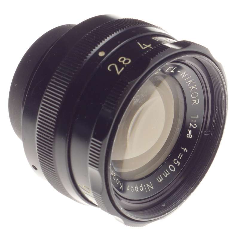 EL-Nikkor 1:2.8 f=50mm enlarging lens vintage film old used condition. - Nikon