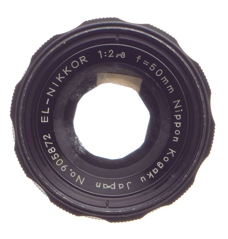 EL-Nikkor 1:2.8 f=50mm enlarging lens vintage film old used condition. - Nikon