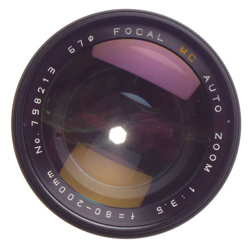 FOCAL MC Auto Zoom lens 1:3.5 f=80-200mm 67 filter cap Pentax mount
