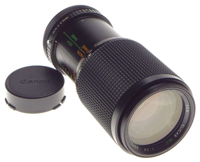 Quick Macro ELICAR MC 80-205mm 1:3.8 Zoom Canon FD mount SLR vintage lens