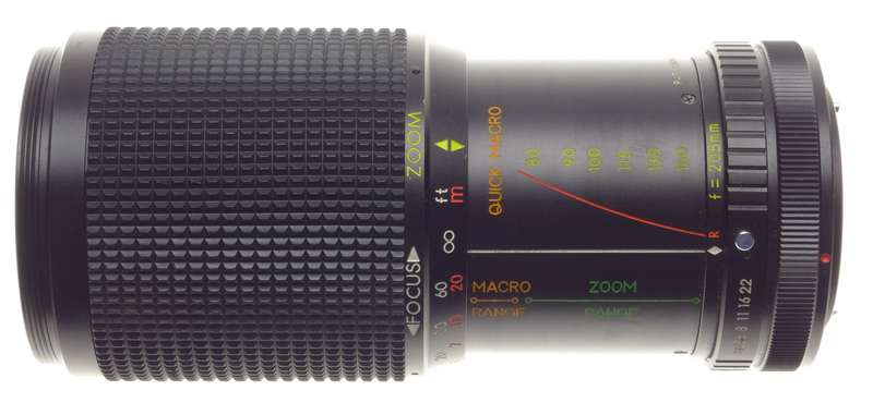 Quick Macro ELICAR MC 80-205mm 1:3.8 Zoom Canon FD mount SLR vintage lens