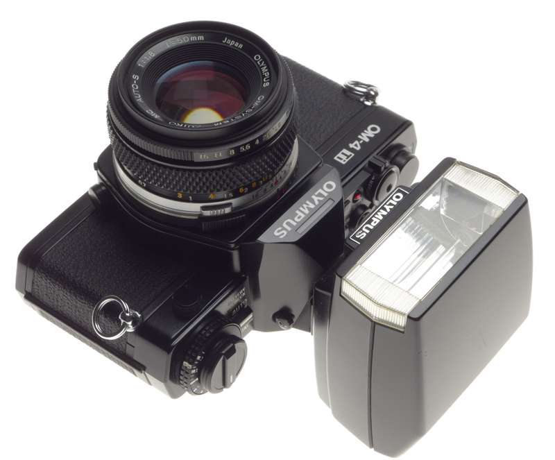Olympus OM-4 Ti Black SLR 35mm Titanium film camera 1.8/50mm Zuiko kit