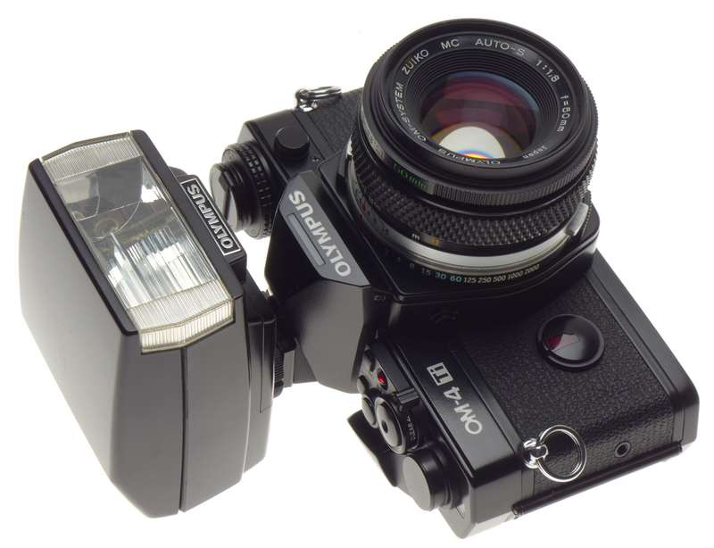 Olympus OM-4 Ti Black SLR 35mm Titanium film camera 1.8/50mm Zuiko kit