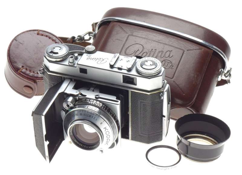 KODAK Retina IIa Vintage film camera Schneider XENON 2/50mm lens f=50mm Case filter hood kit