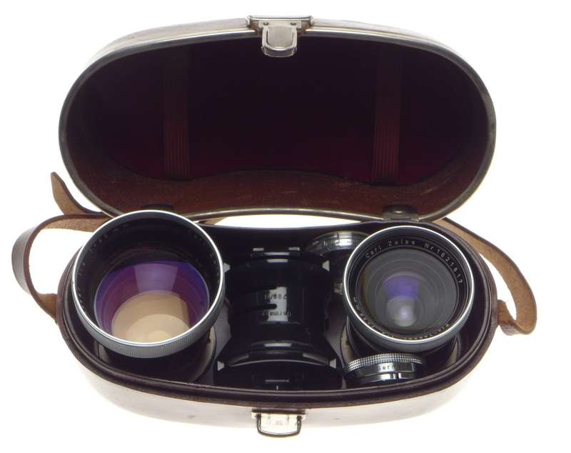 ZEISS Ikon Pro-Tessar 1:4 f=115mm 1:4 f=35mm SLR conaflex camera lens set in original case