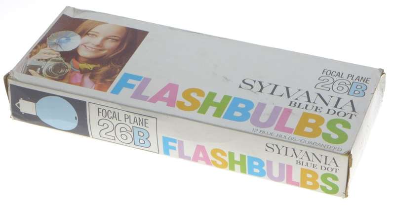 SYLVANA Blue dot flash bulbs focal plane 26B New old stock unused vintqage classic film camera bulbs