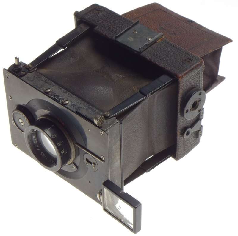 ICA-BEBE subminiature folding film vintage plate camera ZEISS TRIOTAR 1:4.5 f=7.5cm lens