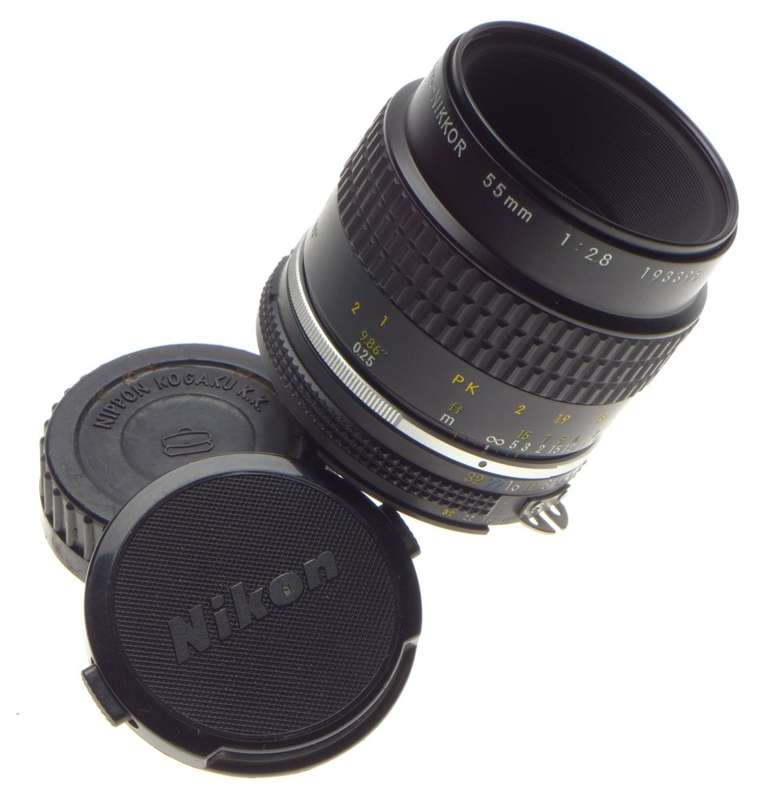 Micro-NIKKOR 55mm 1:2.8 MINT JUST SERVICED AI-s 35mm SLR macro close focus 1:2/55mm lens caps - Niko
