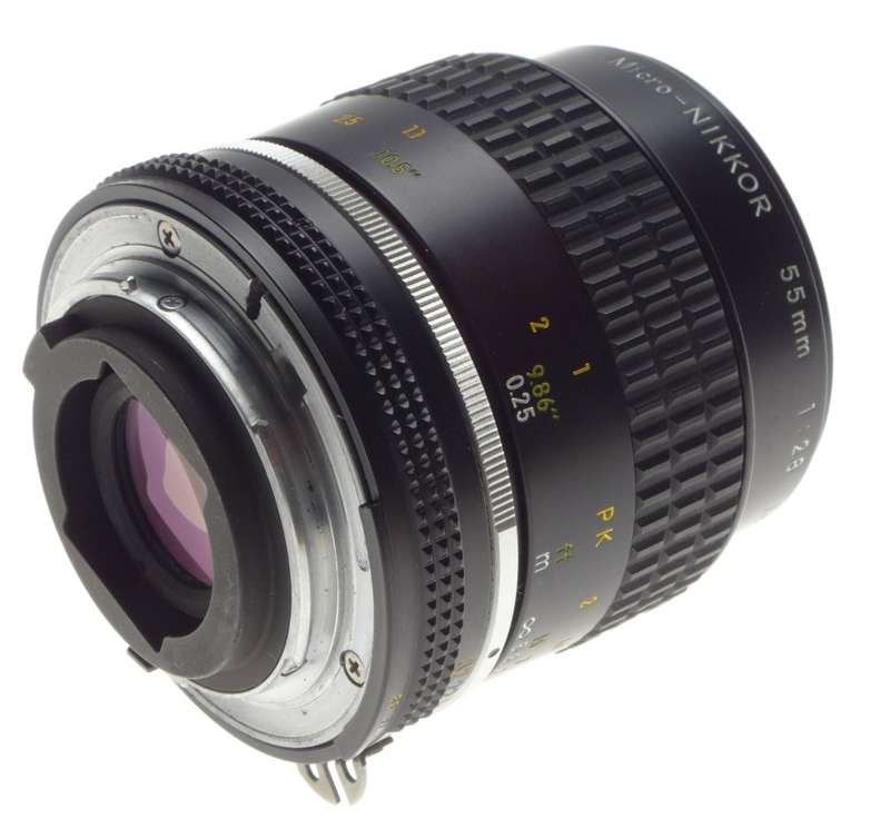 Micro-NIKKOR 55mm 1:2.8 MINT JUST SERVICED AI-s 35mm SLR macro close focus 1:2/55mm lens caps - Niko