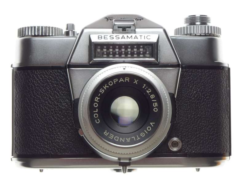 Voigtlander Bessamatic 35mm Vintage SLR film camera Color-Skopar X 2.8/50mm case box mint