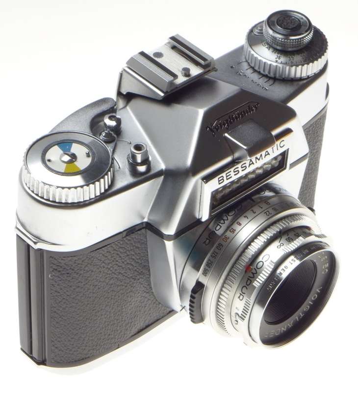 Voigtlander Bessamatic 35mm Vintage SLR film camera Color-Skopar X 2.8/50mm case box mint