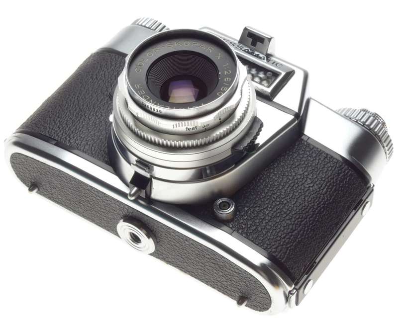 Voigtlander Bessamatic 35mm Vintage SLR film camera Color-Skopar X 2.8/50mm case box mint