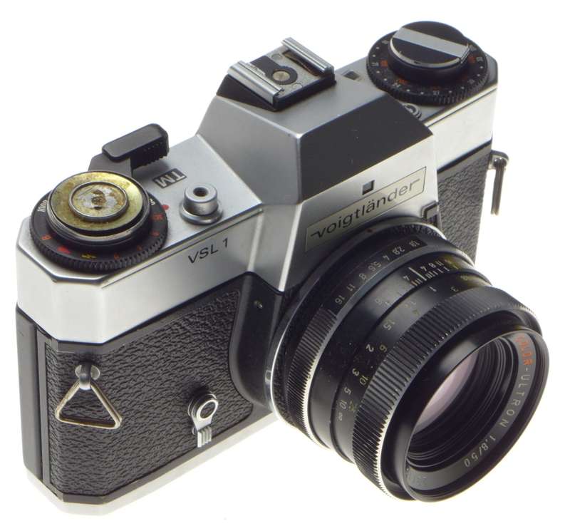 Voigtlander VSL 1 SLR Chrome 35mm Film camera Color-Ultron 1.8/50mm lens f=50mm - Voigtlander