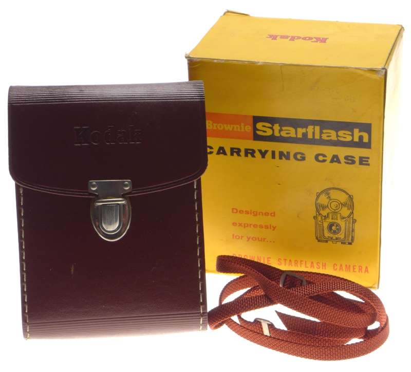 Kodak Brownie Starflash Carrying case with strap boxed new old stock