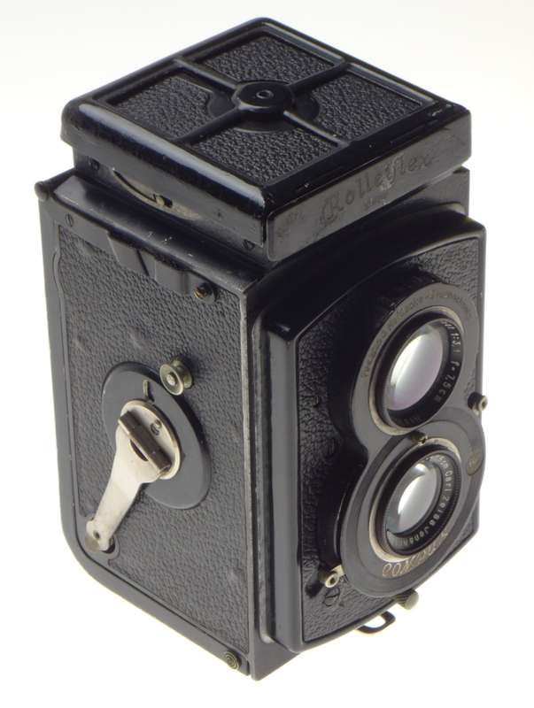 Rolleiflex Vintage classic Twin Lens Reflex TLR Zeiss Tessar 3.8 f=7,5cm leather case