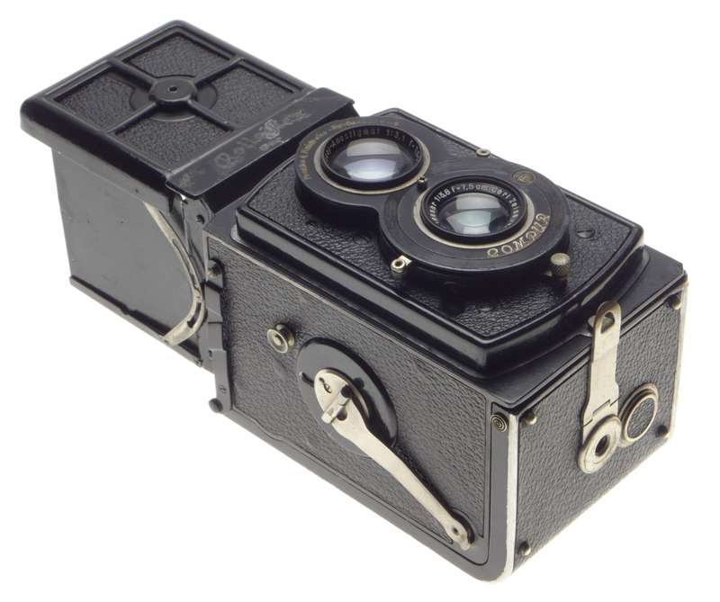 Rolleiflex Vintage classic Twin Lens Reflex TLR Zeiss Tessar 3.8 f=7,5cm leather case