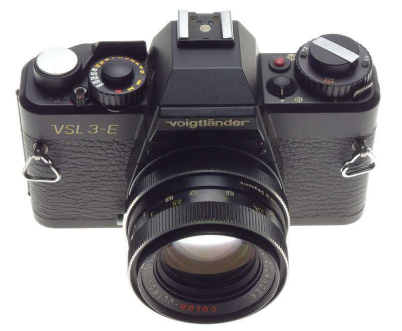 Voigtlander VSL 3-E SLR Black 35mm Film camera Color-Ultron 1.8/50mm lens f=50mm - Voigtlander