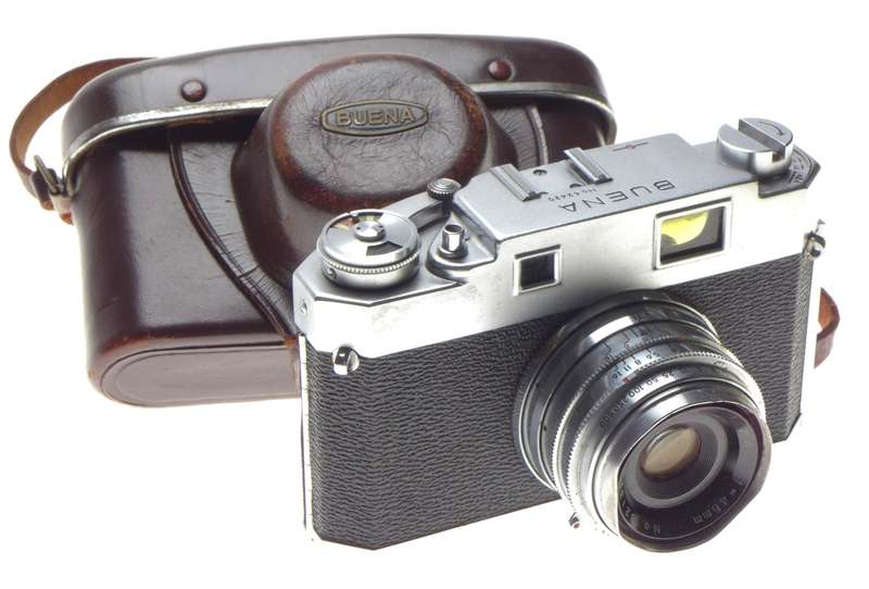 Buena rangefinder 35mm film camera 2.8 f=35mm vintage case included - Bueno