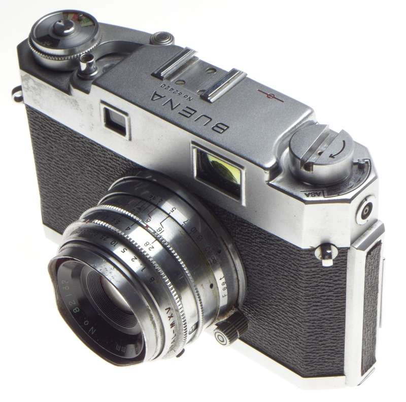 Buena rangefinder 35mm film camera 2.8 f=35mm vintage case included - Bueno