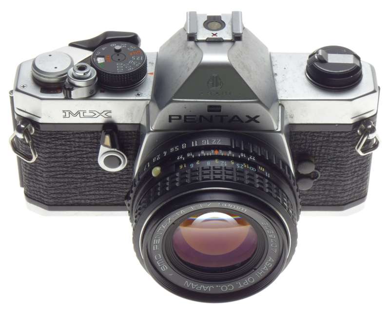 Pentax MX SLR 35mm film camera vintage SMC Pentax-M 1.7 f=50mm lens 1.7/50 - Pentax
