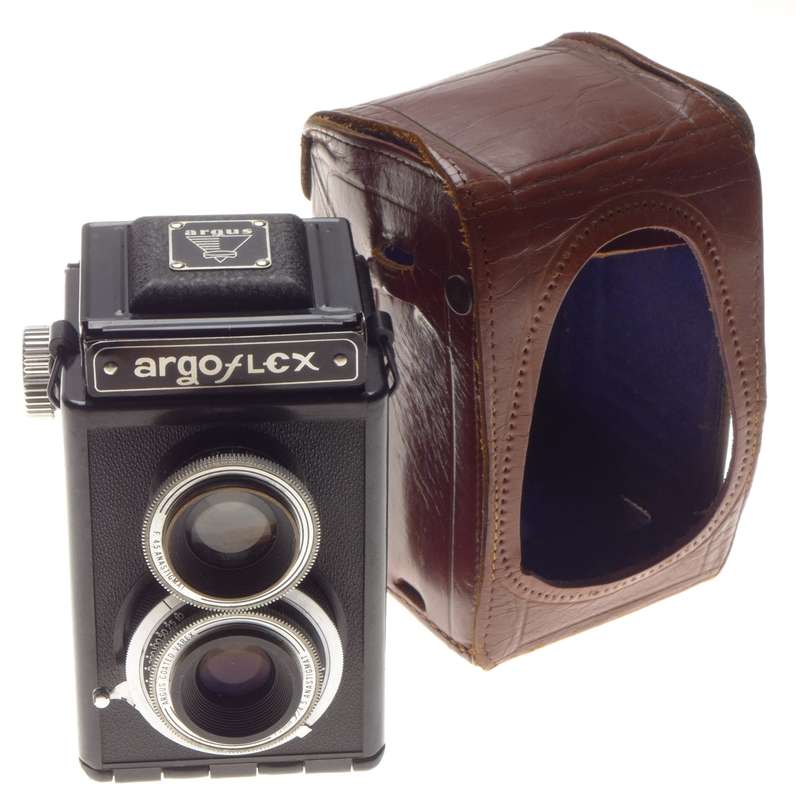 ARGOFLEX TLR Vintage retro film camera 4,5/75mm Rolleiflex Type Cased
