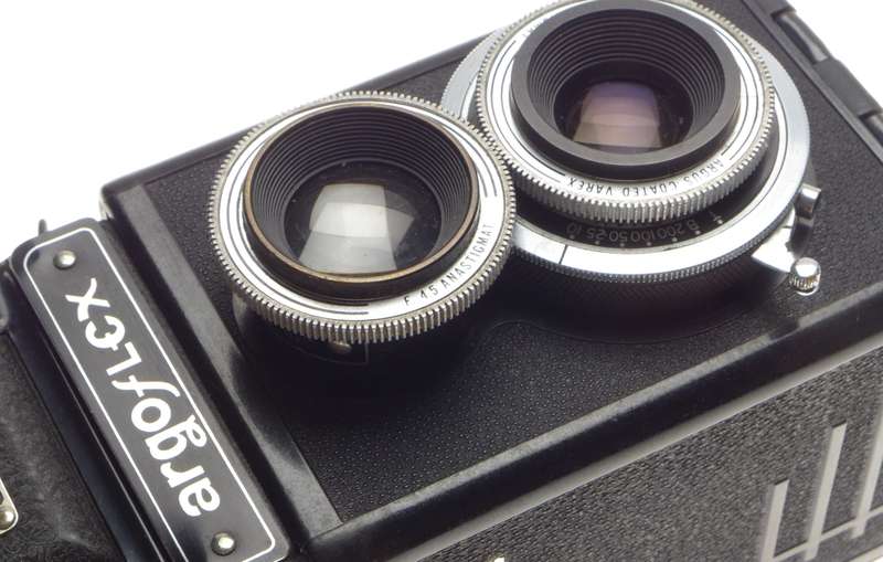 ARGOFLEX TLR Vintage retro film camera 4,5/75mm Rolleiflex Type Cased