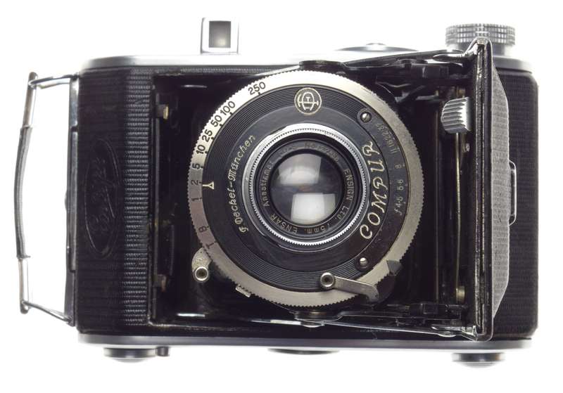 ENSIGN 75mm Ensar Anastigmat F4.5 Compur folding film camera