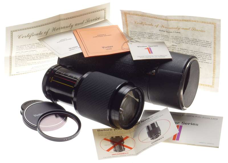 VIVITAR Series 1 VMC 70-210mm 1:3.5 Macro focusing auto Zoom Filter caps manuals