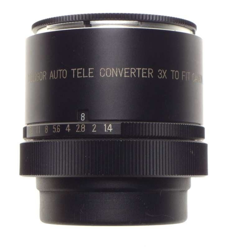 Soligor Auto Tele Converter 3x fits Canon SLR vintage film caps - Soligor