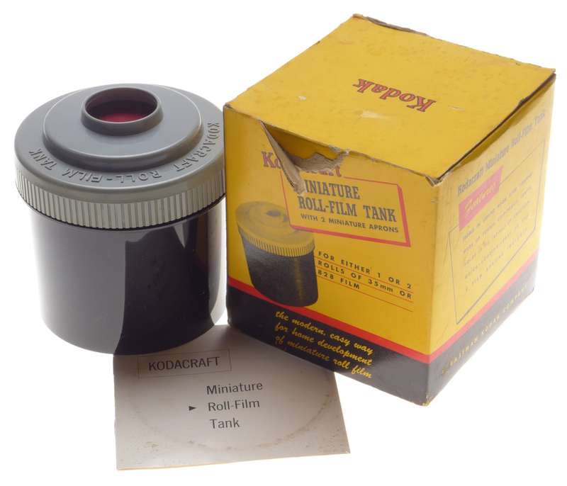 Kodak Kodacraft Miniature Roll-film Tank Vintage Mint Boxed with bits