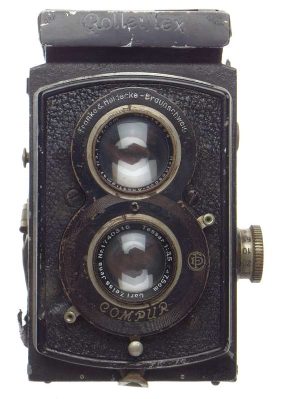 Rolleiflex Vintage TLR film antique camera Zeiss Tessar 3.5 f=75mm lens