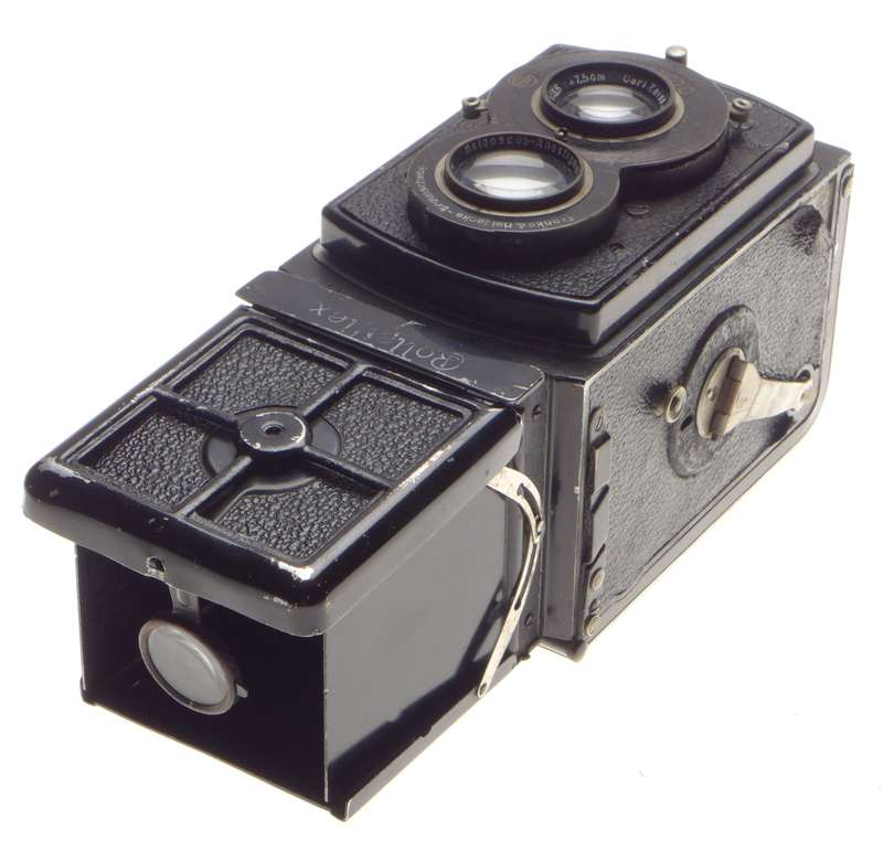 Rolleiflex Vintage TLR film antique camera Zeiss Tessar 3.5 f=75mm lens