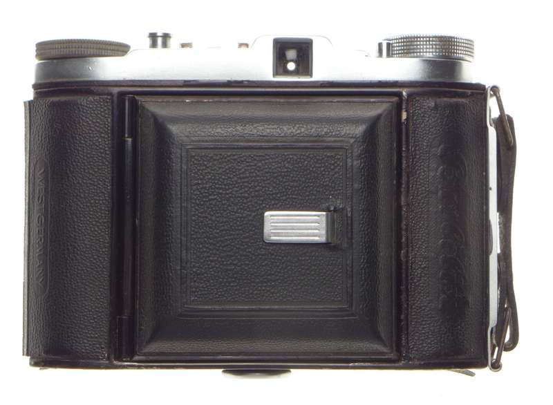 Balda folding vintage film camera Baltar 2.9/80mm leather case
