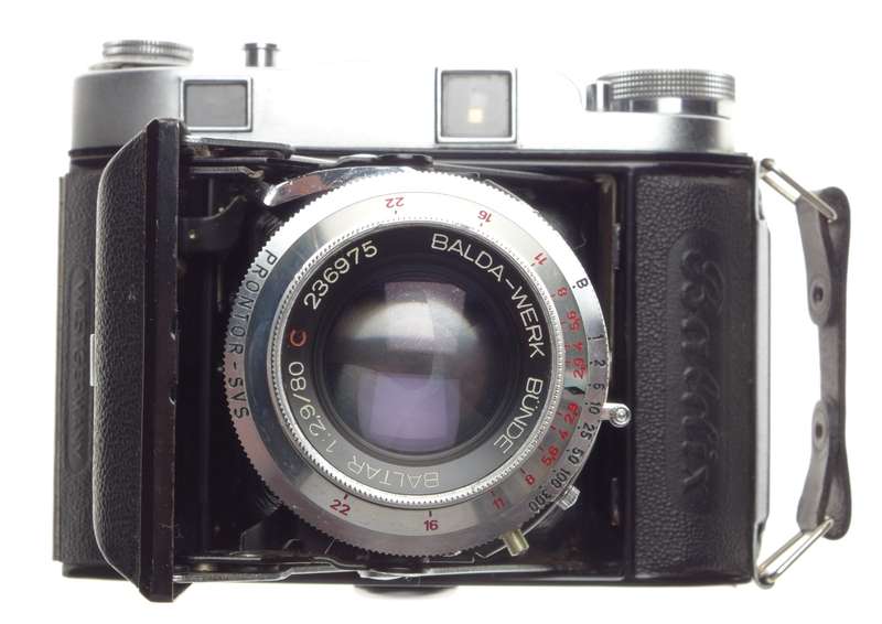 BALDIX Baltar 2.9/80mm Lens Bellows Folding camera vintage film