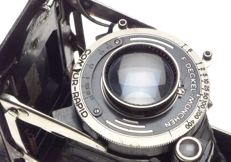 Vintage folding bellows camera PIFAX Rodenstock 3.8 105mm Anastigmat lens