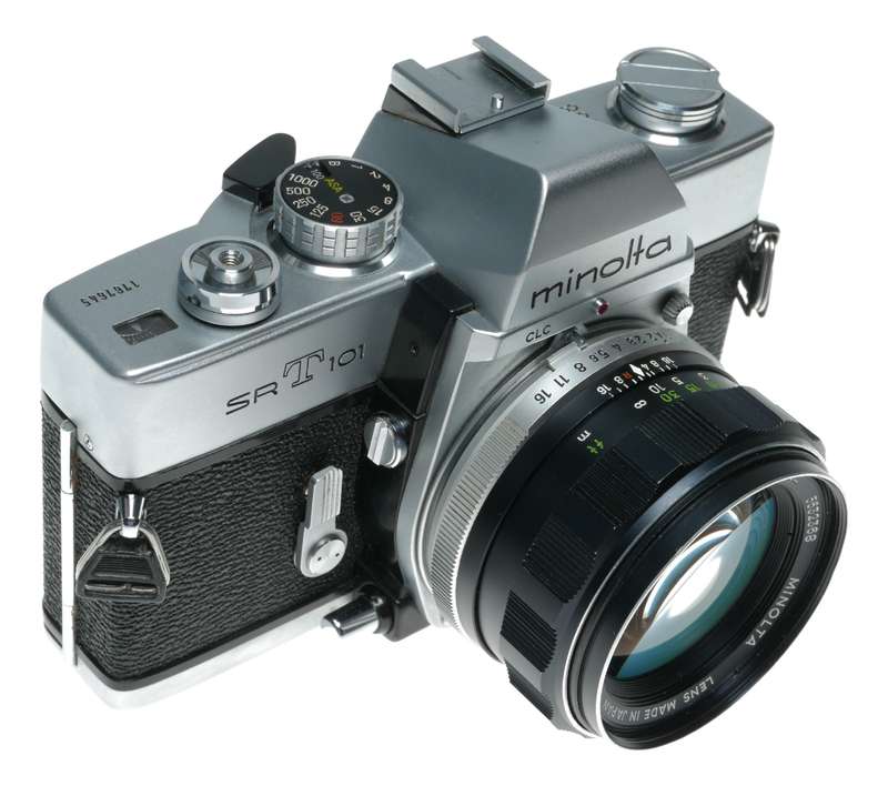 Minolta SRT 101 SLR Film Camera 1.4/58 Wide-Auto 2.8/35 Tele 400mm