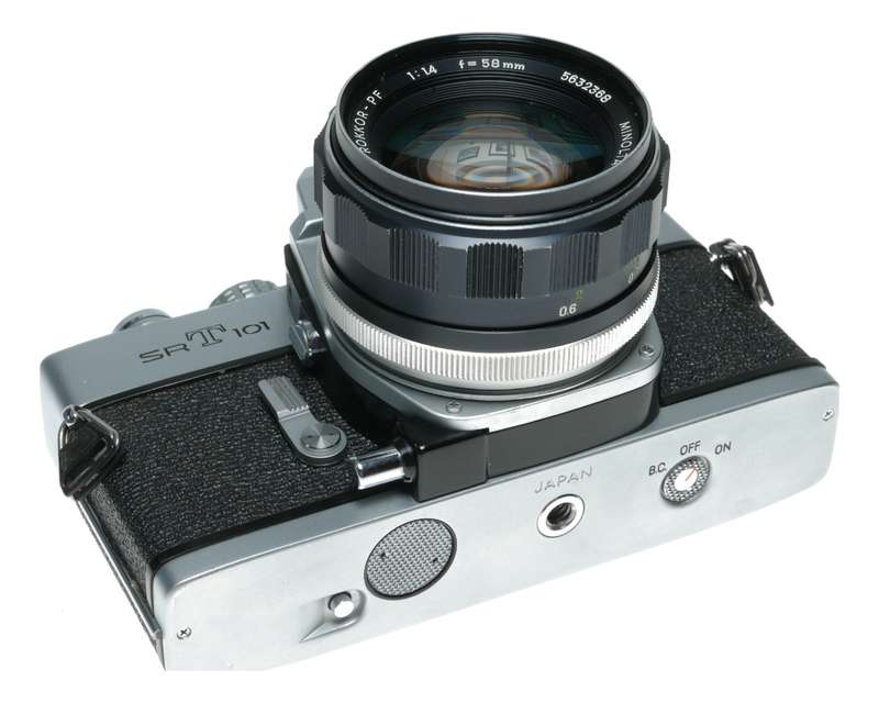 Minolta SRT 101 SLR Film Camera 1.4/58 Wide-Auto 2.8/35 Tele 400mm