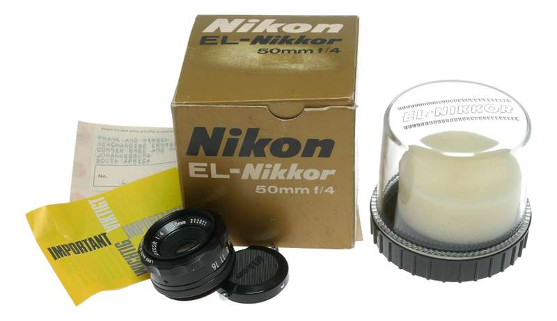 Nikon El-Nikkor Enlarger Lens 1:4 f=50mm Mint Original Box Keeper
