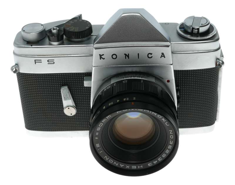 Konica FS 35mm SLR Film Camera Hexanon 1:2 f=50mm Lens