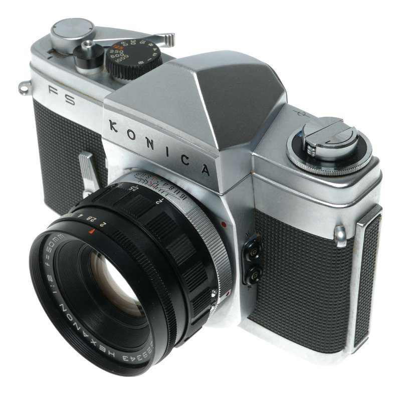Konica FS 35mm SLR Film Camera Hexanon 1:2 f=50mm Lens