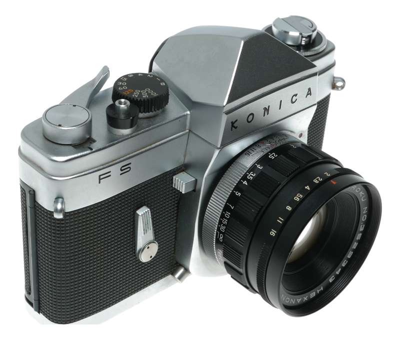 Konica FS 35mm SLR Film Camera Hexanon 1:2 f=50mm Lens