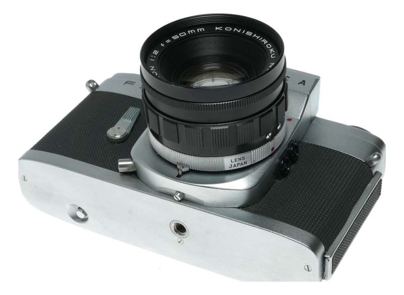 Konica FS 35mm SLR Film Camera Hexanon 1:2 f=50mm Lens
