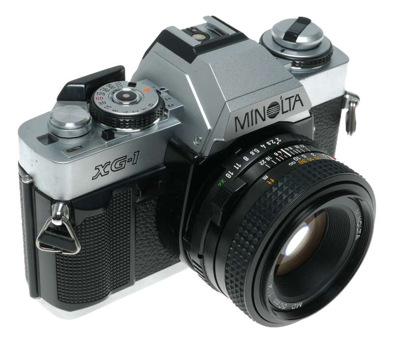Minolta XG-1 35mm Film SLR Camera MD Mount 1:2 50mm in Pouch