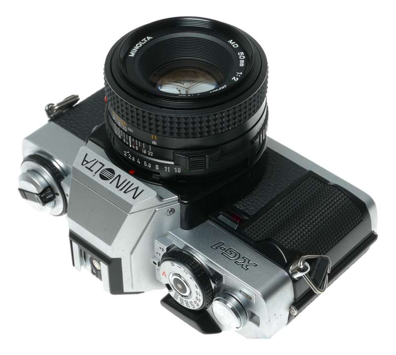 Minolta XG-1 35mm Film SLR Camera MD Mount 1:2 50mm in Pouch