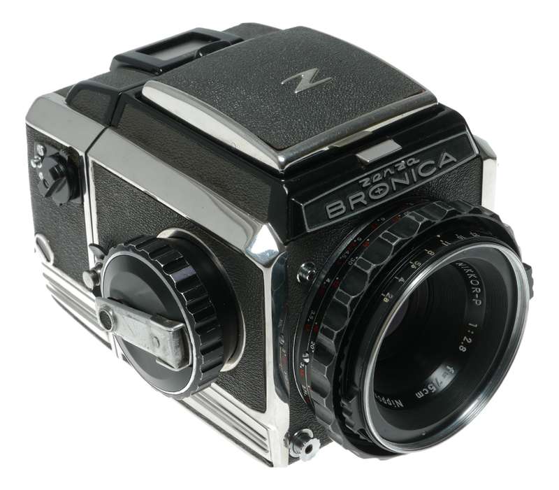Zenza Bronica 6x6 Film Camera Nikkor-P 1:2.8 F=7.5cm Needs Repair!