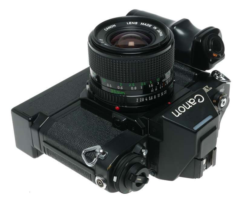 Canon F-1 35mm Film SLR Camera FD 35mm 1:2 Lens Power Winder Manual Strap
