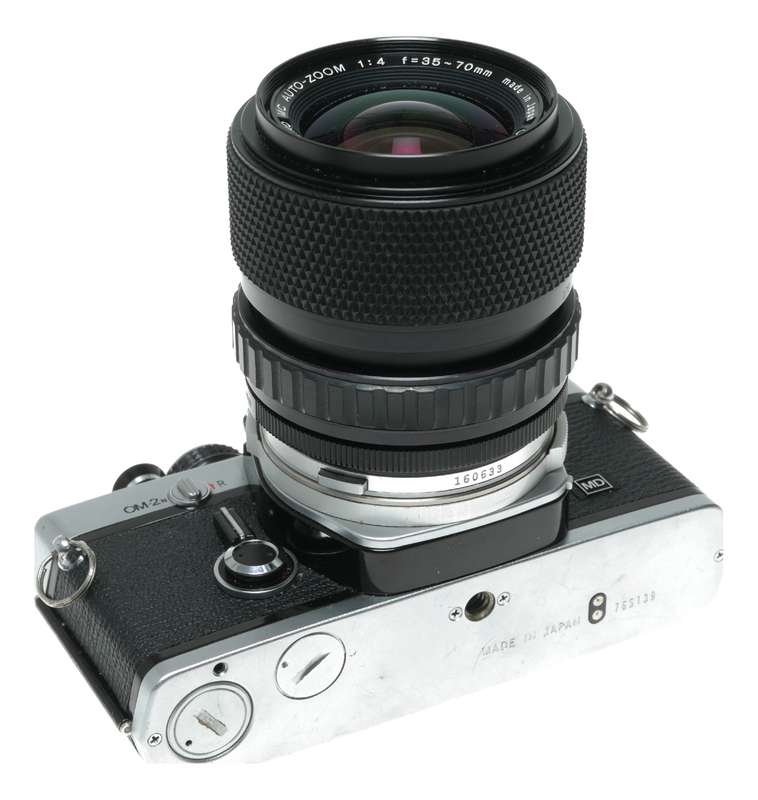 Olympus OM-2N 35mm SLR Film Camera MC Auto-Zoom 1:4 f=35-70